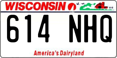 WI license plate 614NHQ
