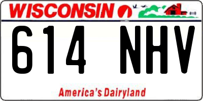 WI license plate 614NHV