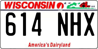 WI license plate 614NHX