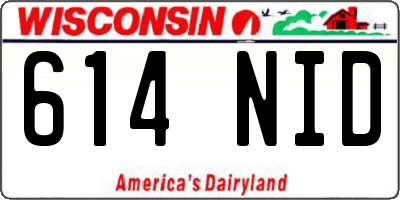 WI license plate 614NID