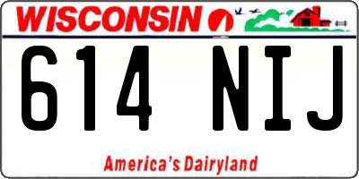 WI license plate 614NIJ