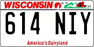 WI license plate 614NIY