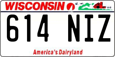 WI license plate 614NIZ