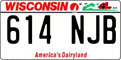 WI license plate 614NJB