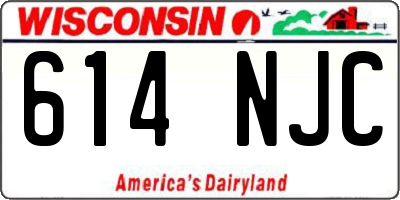 WI license plate 614NJC