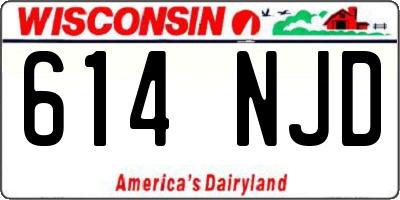WI license plate 614NJD