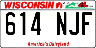 WI license plate 614NJF