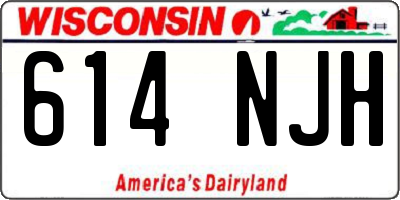 WI license plate 614NJH