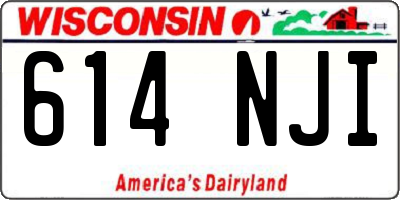 WI license plate 614NJI