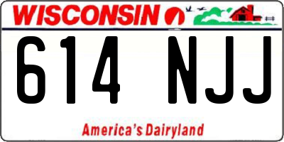 WI license plate 614NJJ