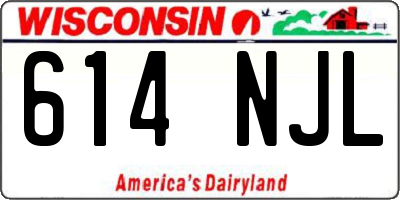 WI license plate 614NJL