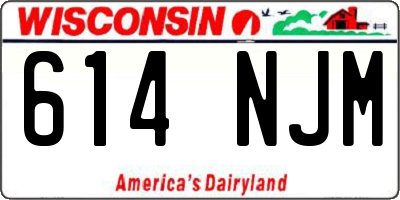 WI license plate 614NJM