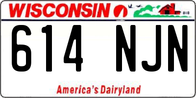 WI license plate 614NJN