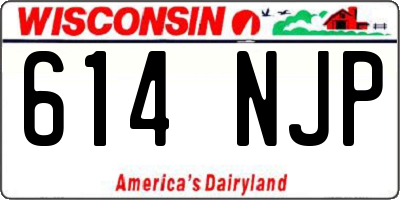 WI license plate 614NJP