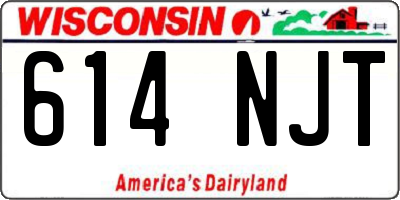 WI license plate 614NJT