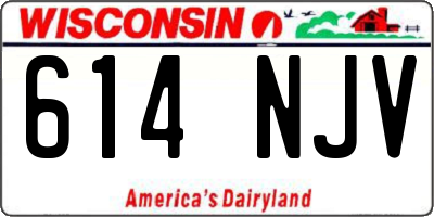 WI license plate 614NJV