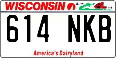WI license plate 614NKB