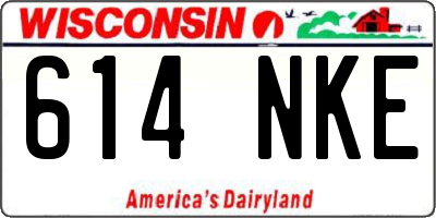 WI license plate 614NKE