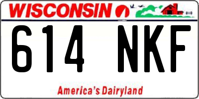 WI license plate 614NKF