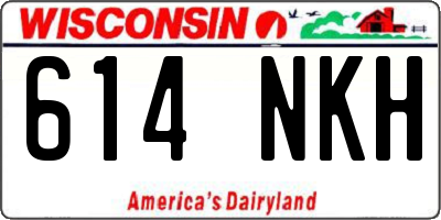 WI license plate 614NKH