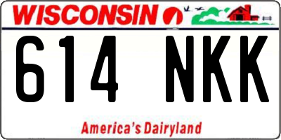 WI license plate 614NKK