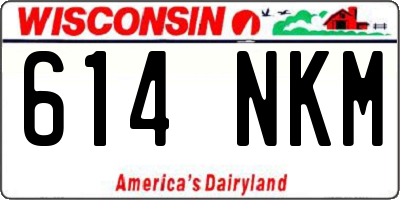 WI license plate 614NKM