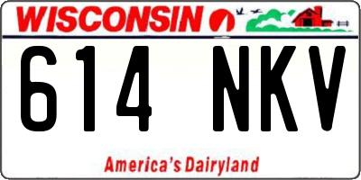 WI license plate 614NKV