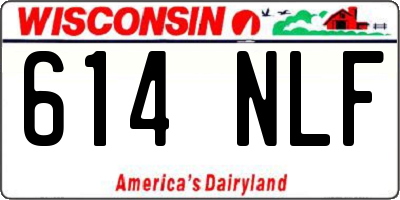 WI license plate 614NLF