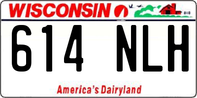 WI license plate 614NLH