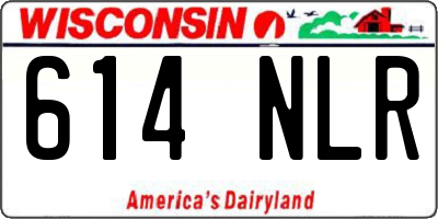 WI license plate 614NLR