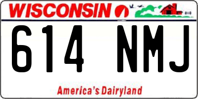 WI license plate 614NMJ