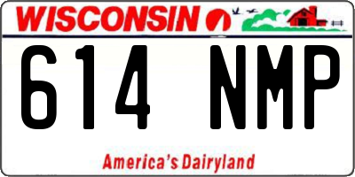 WI license plate 614NMP