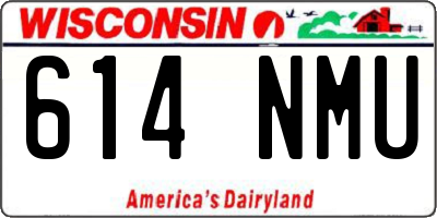WI license plate 614NMU