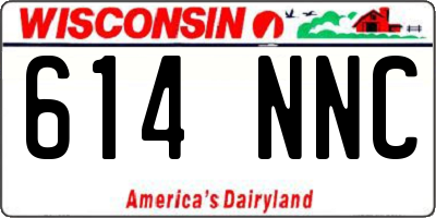 WI license plate 614NNC