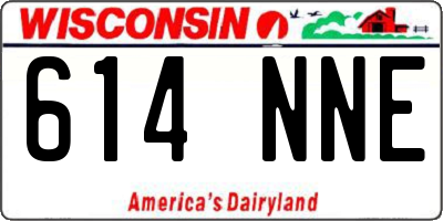 WI license plate 614NNE
