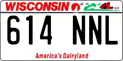 WI license plate 614NNL