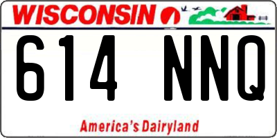 WI license plate 614NNQ