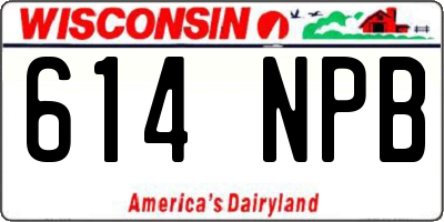 WI license plate 614NPB