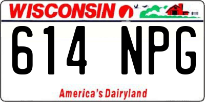 WI license plate 614NPG