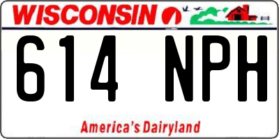 WI license plate 614NPH