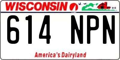 WI license plate 614NPN