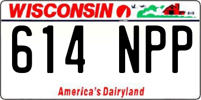 WI license plate 614NPP