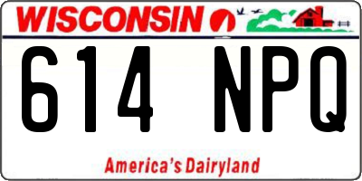 WI license plate 614NPQ
