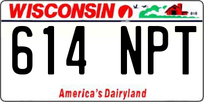 WI license plate 614NPT
