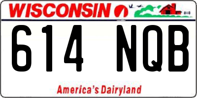 WI license plate 614NQB