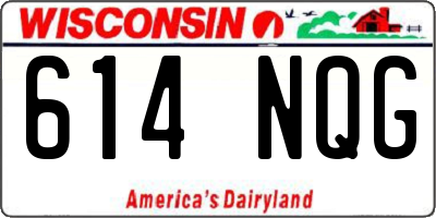 WI license plate 614NQG