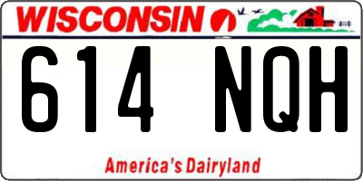 WI license plate 614NQH