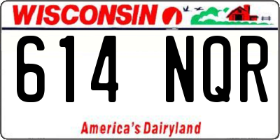 WI license plate 614NQR