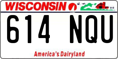 WI license plate 614NQU