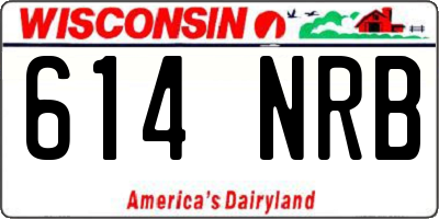 WI license plate 614NRB